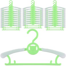하늬통상 길이조절 옷걸이, 그린, 30개