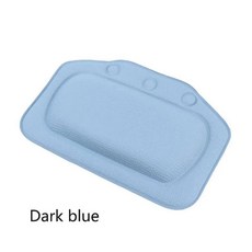 흡착식 목욕 헤드레스트 폼 스펀지 욕조 베개 부드럽고 휴대 내구성 호텔 샤워, 1개, 5. Dark blue