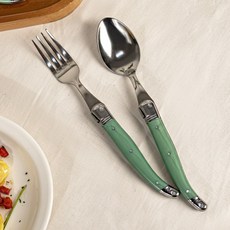 장네론 라귀올 디너스푼 + 디너포크 세트, 1개, 그린