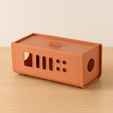레디박스 대용량 다용도 멀티탭 전선 케이블 수납 정리 보관함, 1개, 주황