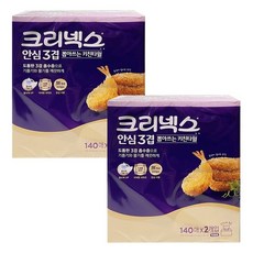 크리넥스 2개입 안심3겹뽑아쓰는 키친타월140매 2개, 140매, 2개