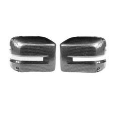 하발 자동차 후방 거울 보호 쉘 개조형 후진 커버, 1개, 2. Carbon fiber pattern