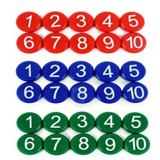 이모네 숫자 자석 1-10 번호자석, 파랑