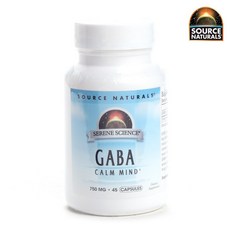 SOURCE NATURALS GABA保健膠囊 750mg, 45顆, 1罐