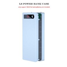 배터리 홀더 헤드셋 케이스 보조베터리 C DIY 듀얼 유형 USB 스토리지 쉘 충전 박스 8*18650 L8, 2)WHITE