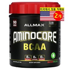 ALLMAX 아미노코어 BCAA 분지 사슬 아미노산 수박 맛, 2개, 945g