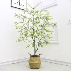 인조 대나무 플랜테리어 화장실 가림막 파티션 실내, 1.4m 황금 대나무 바구니 포함