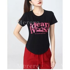 Merero 여성 트레이닝 댄스 반팔티