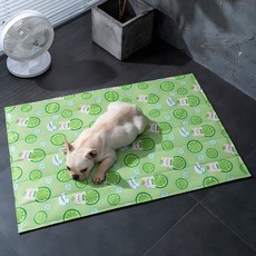 貓咪冰椅，涼爽舒睡寵物吊床, 1個, 【涼感冰墊】檸檬白熊-30*40CM