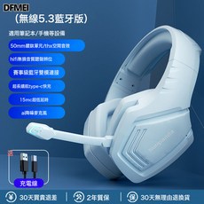 DFMEI 電競運動跑步 頭戴式藍牙無線耳機, X6蘭色無光藍牙版本, 如圖