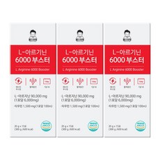 L 아르기닌 6000부스터, 300g, 3개