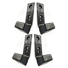 바벨 거치대 4개 세트 덤벨 정리대 바벨 홀더 운동기구 보관함, 검은색, 플라스틱