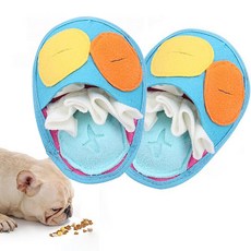 다미타니 반려견 노즈워크 신발 장난감 슬리퍼 숨숨이 매트 2개 세트 OCZ0850, 블루