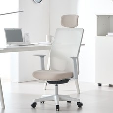 유어체어스 국내생산 첼로 책상 컴퓨터 사무용 사무실 공부 학생의자, 햇살베이지 헤드세트