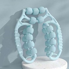 瑜伽瘦腿神器減肥運動器材腿部肌肉放鬆瘦小腿環形按摩滾輪雙層, 櫻花粉,滾輪按摩棒【5輪】, 1個