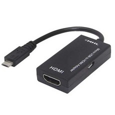 SONY 手機接電視轉換器 Micro USB 5Pin 轉 HDMI 影音傳輸線 1080P, 1個, Black, 16cm