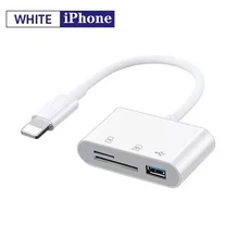 Fro 3 In 1 Typ-C 어댑터 TF SD 메모리 카드 리더기 OTG USB C 커넥터 Samsung Xiaomi Macbook, 04 3-in-1 iPhone