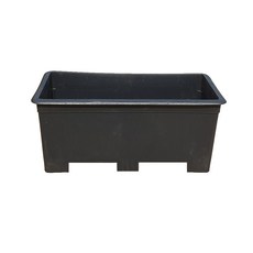 초대형 도로 화단 정원 대형 장사각 직사각 화분, 1개, 검정색