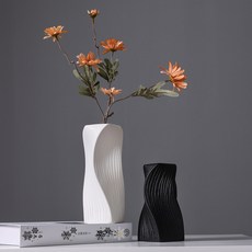 빈티지 고급 세라믹 화병 거실 테이블 데코 수경재화 화기 홈 인테리어 소품 꽃꽂이 장식 품, 블랙