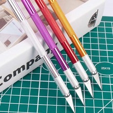 정밀 아트 펜칼 컷팅 나이프 공예칼 종이 공예 디자인칼 DIY 아트 프라모델, 1개, 레드