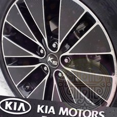 휠용 카본 휠마스크 스티커 빠른배송 자동차용품 포인트스티커 장식스티커, 뉴카렌스-17in