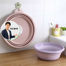 지금 필요한 휴대용 접이식 size 바가지 대야 K31872EA, S size아이보리