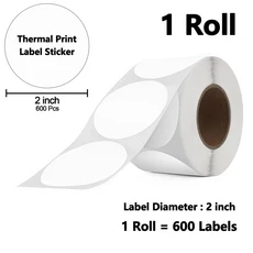 700개/롤 4020/4030/5030mm 프린트 용품 열전사 라벨 스티커 종이 방수 슈퍼마켓 가격 빈 라벨 직접 인쇄, 06 50x50mmx600PCS