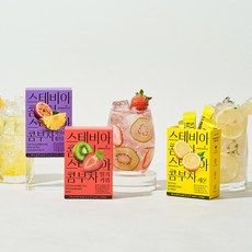 아로마빌 스테비아 콤부차 10스틱 3종 딸기키위 레몬 파인애플패션후루츠, 50g, 3박스, 10개입