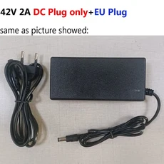 42V 2A 전원 어댑터 충전기 36V 25.2V 리튬 배터리 AC100-240V EUUS, 02 DC Plug EU