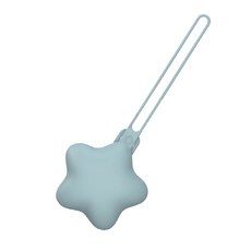 星形矽膠奶嘴夾 - 寶寶奶嘴防掉鏈 可愛造型 輕巧便攜 多功能用途, 藍色星星, 1個