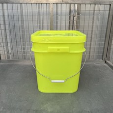 新品 發票含稅方形塑料桶帶蓋四方桶5/6/12/20/25陞大桶垃圾桶加厚全新料包裝桶釣魚桶食品級方形帶蓋水桶, 25陞淺黃方桶鐵提手, 1個