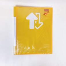 DATABANK 三田 V639-49 標準型 4孔夾 資料夾, 1個, 可換封面小4孔夾 黃色