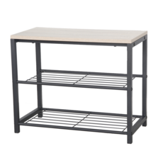 yuchern 小貴族穿鞋椅鞋架（台灣現貨） - 舒適穿鞋、多功能收納、簡約現代風格, 橡木色