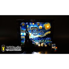 WBS樂光創意 21333 梵谷星夜 Starry Night 專用燈組, 僅燈組包(不含電源)