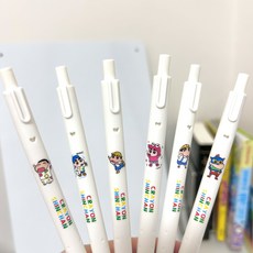 짱구 귀여운 신짱 캐릭터 볼펜 중성펜 세트 6p