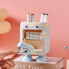 아르앤유 귀여운 책상 연필꽂이 다용도 diy 수납 정리함, 1개, 블루