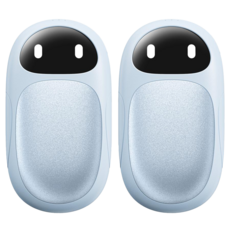 AMPM 磁吸分離式暖手寶 迷你雙面恆溫發熱 三段溫度調節 LED顯示, 藍色, AP-0020