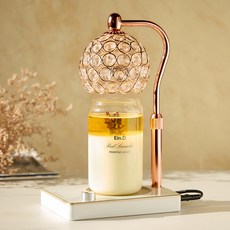 캔들백화점 숙면에 도움이되는 라벤더 에센셜 아로마 캔들 단품/ 비주 캔들워머 세트, 비주(로즈골드 화이트)+리얼 라벤더460g세트