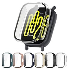 샤오미 레드미 워치5 액티브 케이스 클리어 강화유리 풀커버 Active, 1개, 투명