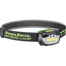 POWERSMITH PHL23FRGS LED 230루멘 모션 센서 활성화 내후성 헤드램프 조절 가능한 헤드 스트랩 높음 낮음 및 스트로브 모드 AAA 배터리 3개 레드, AAA 배터리 3개와 화이트, 레드, 그린 모드가 있는