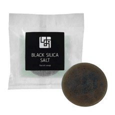 [BLACK SILICA SALT] 블랙 실리카 소금 페이셜 비누 천연 말유 고형 비누(세안용) 50g