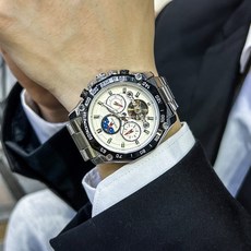 奧古拉斯 全自動機械錶 鏤空日月星辰 陀飛輪 多功能 商務男士手錶