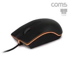 사무용마우스 COMS) 나비 유선 USB 옵티컬 블랙 마우스(NV26-MS10U), 본상품