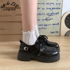 스타일닥터 여성용 로퍼 심플하고 편안한 통굽 구두 키높이 단화