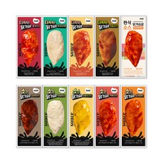햇살닭 소스 통살 닭가슴살 맛보기 10종, 10개, 100g