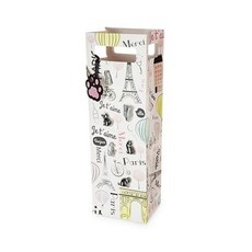 케이크워크 백 와인케이스 와인 마커 포함, 1개, Paris Themed