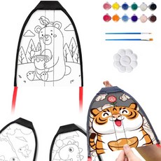 캐릭터 연날리기 새총 색칠 DIY 세트 글라이더 장난감, (색상)문어 sps192