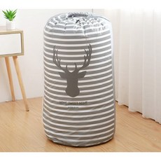 直立式卡通棉被袋 防潮防水束口收納袋 大容量棉被收納整理袋, 1個, 2號.小鹿