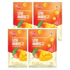 CJ 이츠웰 냉동 애플망고 다이스 1Kg x 4개