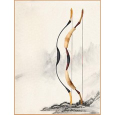 국궁 활 장궁 화살 석궁 각궁 국궁용품, 수지 전통 베어 보우, 1개